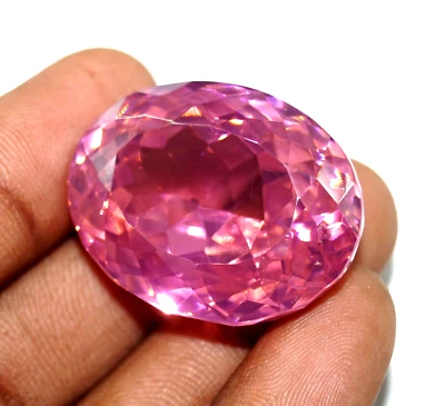 198.40 Ct Pink Color Natural Quality AAA+ HUGE Zircon Oval Cut Loose Gemstone - Image 1 of 4