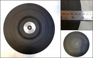 Vintage Black Turntable Platter Rubber Mat Thick and Heavy 200g (275mm) - Picture 1 of 1