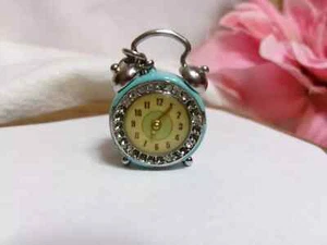 JUICY COUTURE "Time for Couture" Jeweled Alarm Clock Charm~Missing Rhinestones - Picture 1 of 6