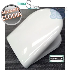 Sedile per wc CLODIA Dolomite in termoindurente avvolgente - ACB Ercos Silver - Foto 1 di 5