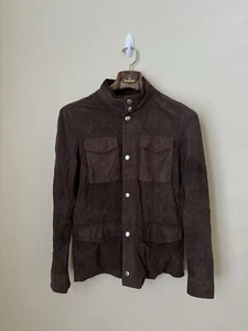 Brunello Cucinelli Safari Suede Jacket Leather Brown XS - Picture 1 of 7
