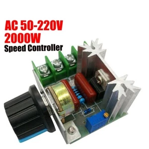 AC 220V Motordrehzahlschalter Regler 2000W Steuerung PWM Regler Neu - Bild 1 von 5