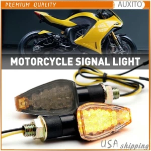 Motorcycle Turn Signal Light Indicators 14LED 12V Indicator Blinker Amber smoked - Picture 1 of 11