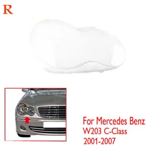 Right Headlight Lens Shell Cover  Cap For Mercedes Benz W203 C-Class 2001-2007 - Picture 1 of 7