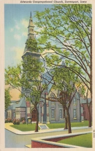 Edwards congregation Church - Davenport, Iowa - unposted linen - Picture 1 of 3