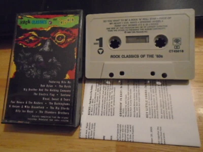 RARE OOP Rock Classics of the '60s CASSETTE TAPE Byrds BOB DYLAN janis joplin + - Image 1 of 2
