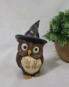 Jim Shore 4 Zoll Halloween Eule mit Zauberer Hut Vogel Figurine *lesen - Bild 1 von 12