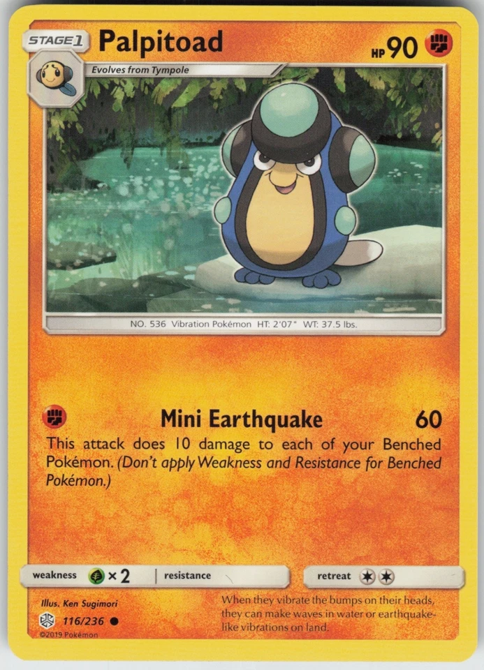 Palpitoad 116/236 Common  SM - Cosmic Eclipse - Image 1 of 1
