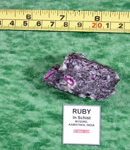 Rubies in Schist- India - Picture 1 of 8