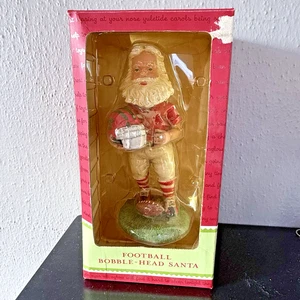 Figura de Navidad Bobblehead jugador de fútbol de Papá Noel - Imagen 1 de 8