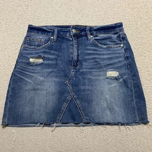 Joe's Damen 29 Rock Blau Denim Cut Off Distressed Mini Jeans Medium Wash - Bild 1 von 9
