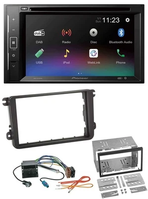 Pioneer Bluetooth MP3 USB 2DIN DAB DVD Autoradio für VW Sharan ab 10 Tiguan ab 0 - Bild 1 von 4