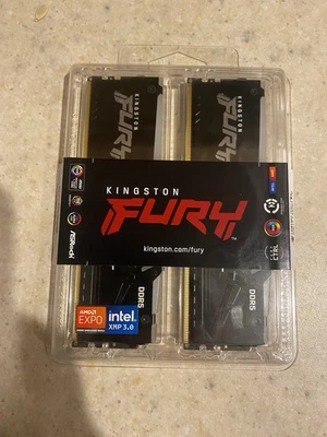32GB Kingston Technology FURY Beast 4800MHz DDR5 Dual Memory Kit (2 x 16GB) - Image 1 of 4