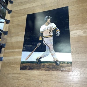 Barry Bonds Pittsburgh Pirates Tom Mosser 1990 Print Poster Art 20x26 - Picture 1 of 2