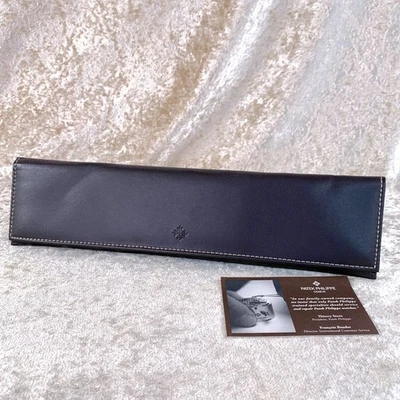 Genuine Patek Philippe Dark Leather Watch Travel Case Carry Service Pouch - Image 1 of 4