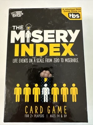 THE MISERY INDEX ADULT CARD GAME -TBS, Open Box - 2+ players Age 18+ 2020 Life - Image 1 of 2