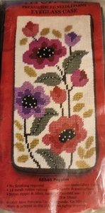 Alice Peterson ~Poppies~Flowers~Hippie~Eyeglass Case~Needlepoint Kit - Picture 1 of 3