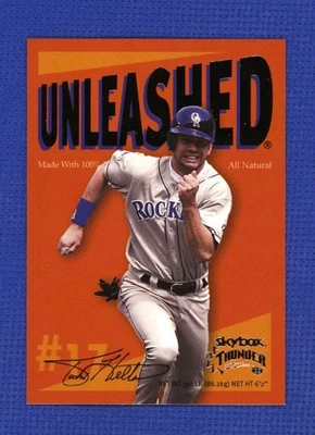 1999 SkyBox Thunder Unleashed Insert #9 - Todd Helton - Rockies - Free Shipping - Image 1 of 2