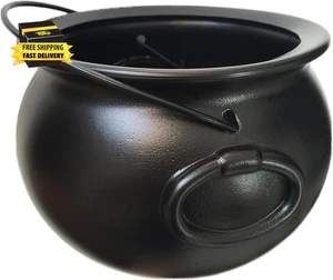 8" Black Cauldron Bucket – Halloween Candy Bowl, Trick or Treat, St. Patrick'S P - Picture 1 of 9