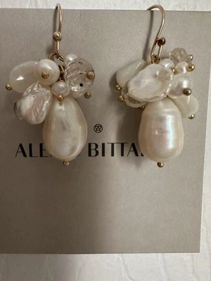 Pendientes colgantes Alexis Bittar perlas de agua naturales y cristal con cuentas Foto 1 de 4