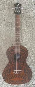Luna UKE TRIBAL Tenor Size Mahogany Acoustic Ukulele - Satin Natural - Picture 1 of 8