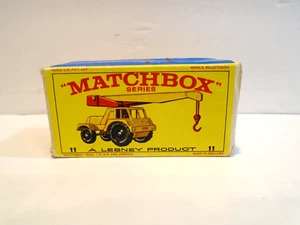 Matchbox 11 Jumbo Crane Box - Vintage 1965 Lesney England - Picture 1 of 6