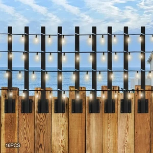 16 Stück Stahlzaunpfostenverlängerung schwarz Außenzaun Maschendraht Verlängerungsarme - Bild 1 von 13