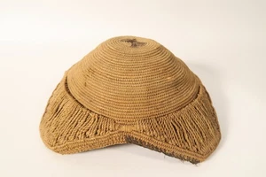 vecchio cappello finemente intrecciato gioielli Cuba Congo HK01 vintage tessuto ha Bakuba Congo - Foto 1 di 10