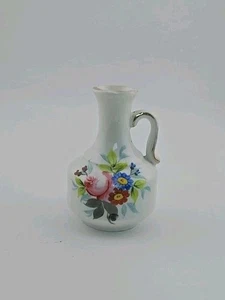 VINTAGE Small Miniature Ceramic Floral Hand Painted Bud Vase Home Decor Gift - Picture 1 of 12