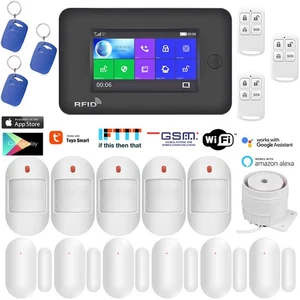 E58 WiFi GSM Touch Screen Wireless Home Security Alarm Burglar System+Tuya APP - Picture 1 of 16