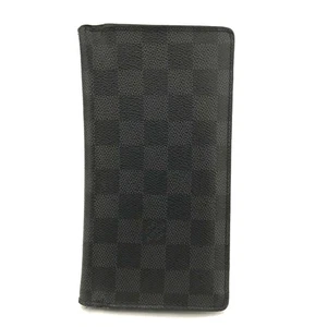 EGA Louis Vuitton Damier Graphite Porte feiulle Brazza Long Wallet Black/9BL0757 - Picture 1 of 8