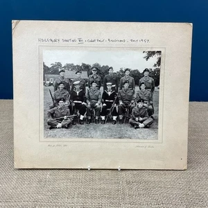 VINTAGE 1957 HAILEYBURY SHOOTING VIII - BISLEY CAMP PHOTOGRAPH 30.5CM X 25.5CM - Picture 1 of 6