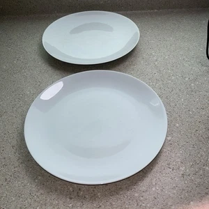 H725~  Set of 2 Arzberg White DINNER PLATES Germany Solid White 10" - Picture 1 of 8