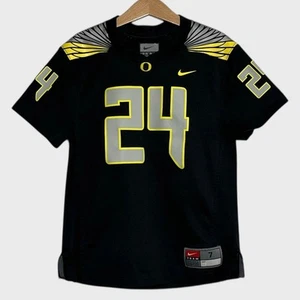 Vintage Nike Oregon Ducks Black NCAA Football Jersey Size 7 Youth Small YS - Picture 1 of 4