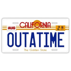 Outatime Nummernschild Memorabilia, geprägte Nummernschild Replik, Delorean... - Bild 1 von 4