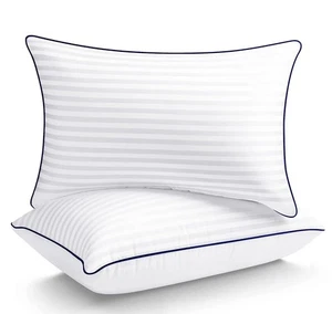 Luxury Hotel Bed Pillows for Sleeping, Standard/Full Size Set of 2 with Firm ... - Picture 1 of 7