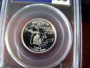 2004 S 25C Silver Michigan Quarter PCGS PR69DCAM Mint - Picture 1 of 3