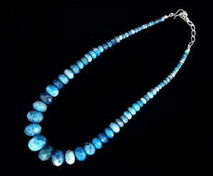 Nachlass Jay King Desert Trading blauer Apatit abgestufte Perlen Halskette 18-20,5 Zoll - Bild 1 von 5