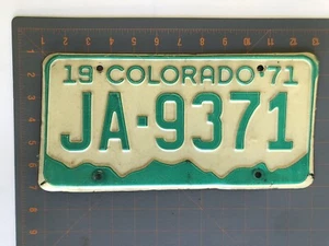 1971 Vintage Colorado license plate JA-9371 Jah Rasta Reggae Rocky Mountain High - Picture 1 of 2
