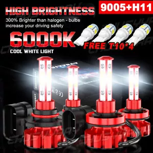 For Toyota Prius V 2012-2018 6000K White LED Headlight High Low Beam Bulbs Qty 4 - Picture 1 of 12