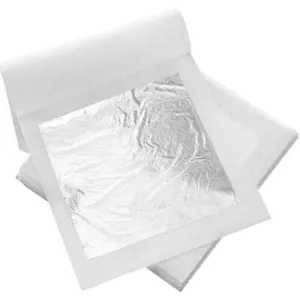 Edible Silver Leaf Pure Sheet Extra Large Sheet 24K Pure Silver UK Best - Picture 1 of 6