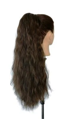 Pieza de cabello cola de caballo ondulada súper gruesa marrón chocolate negro 22" #4 180 g - Precio de venta sugerido por el fabricante £29 Foto 1 de 2