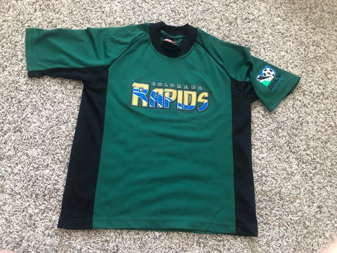 Colorado Rapids Kappa 90s Replica Soccer Football Green Black Jersey Mens Medium Cover