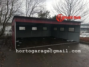 8x8 Blechgarage Fertiggarage Metallgarage LAGERRAUM CARPORT garage HALLE - Bild 1 von 3