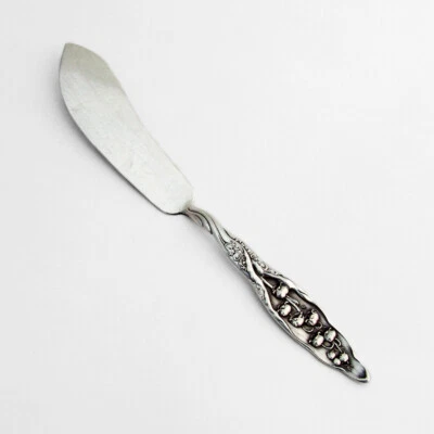 Cuchillo de mantequilla Lily Of The Valley Master Whiting plata de ley 1885 mono Foto 1 de 4
