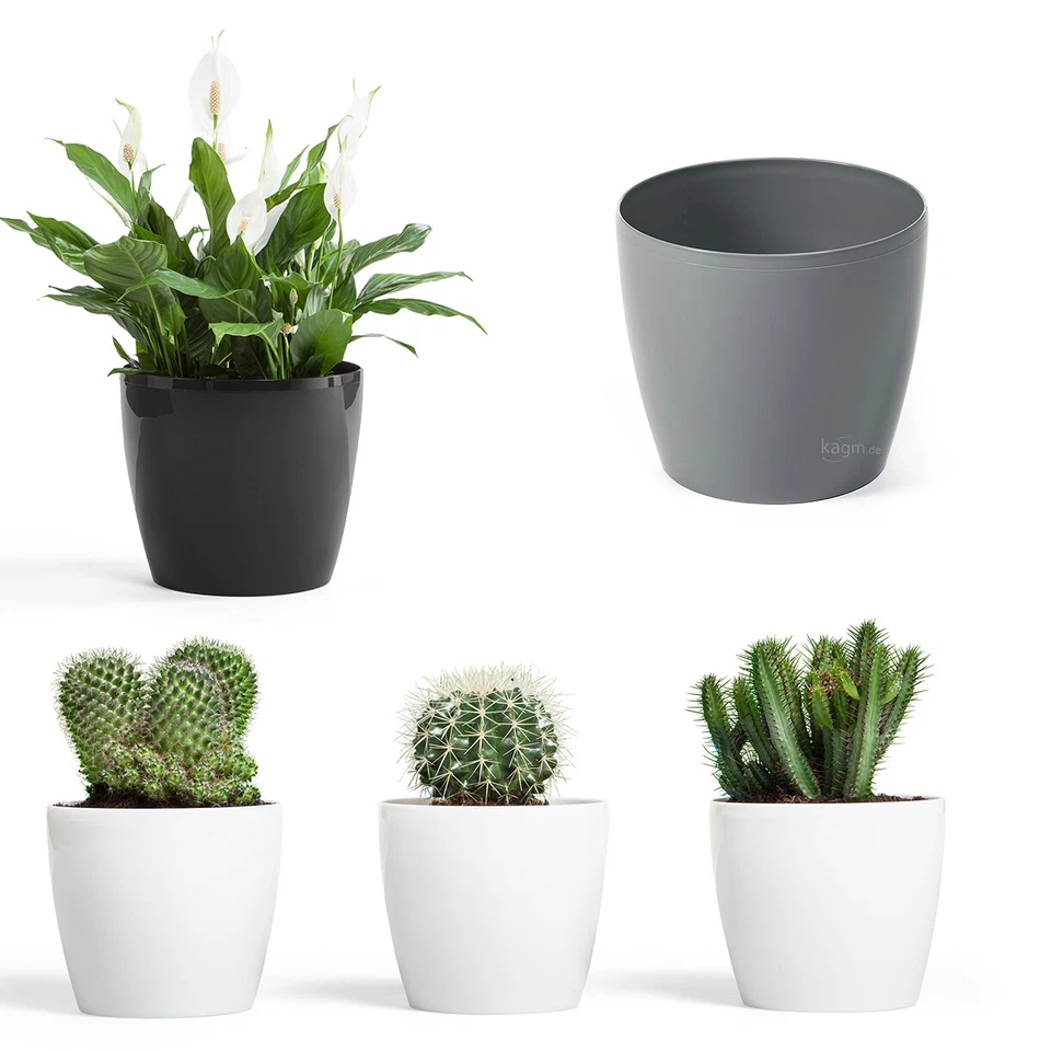 Blumentopf Übertopf Pflanztopf Untersetzer Hochglanz 3 Farben 5 Größen TOP - Bild 1 von 1