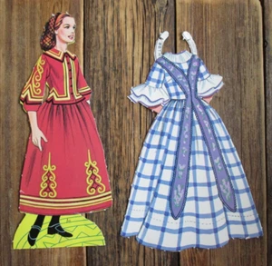 Little Women 1963 Press Out Paper Dolls Jo Doll and Beth Dress Vintage - Imagen 1 de 5