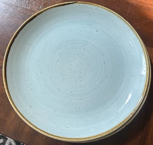 DUCK EGG BLUE Set of 2 Dinner Plates Churchill England Stonecast Speckled Bistro - Picture 1 of 4
