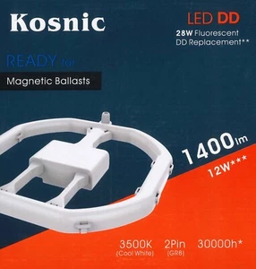 1x 12W (=28W Retrofit Replacement) LED GR8 2 pin 3500K 2D Light Bulb Double D - Picture 1 of 12