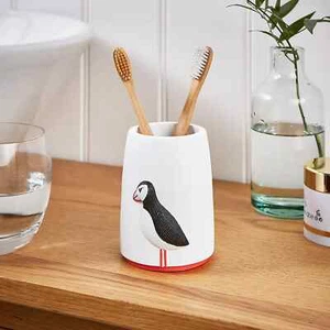 New Adorable Puffin Character Toothbrush Holder Puffin Tumbler Bathroom Decor - Picture 1 of 3